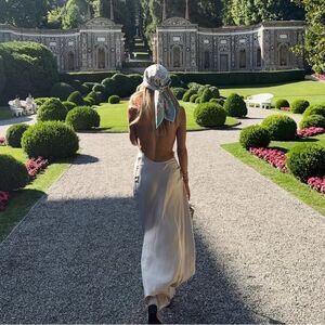 Blue printed scarf